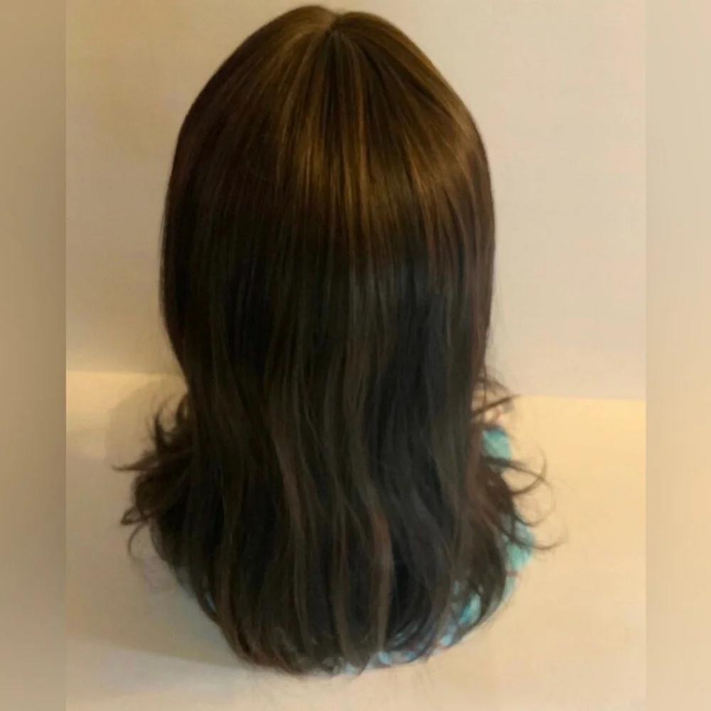 Synthetic Hair Non-lace Brown Wig